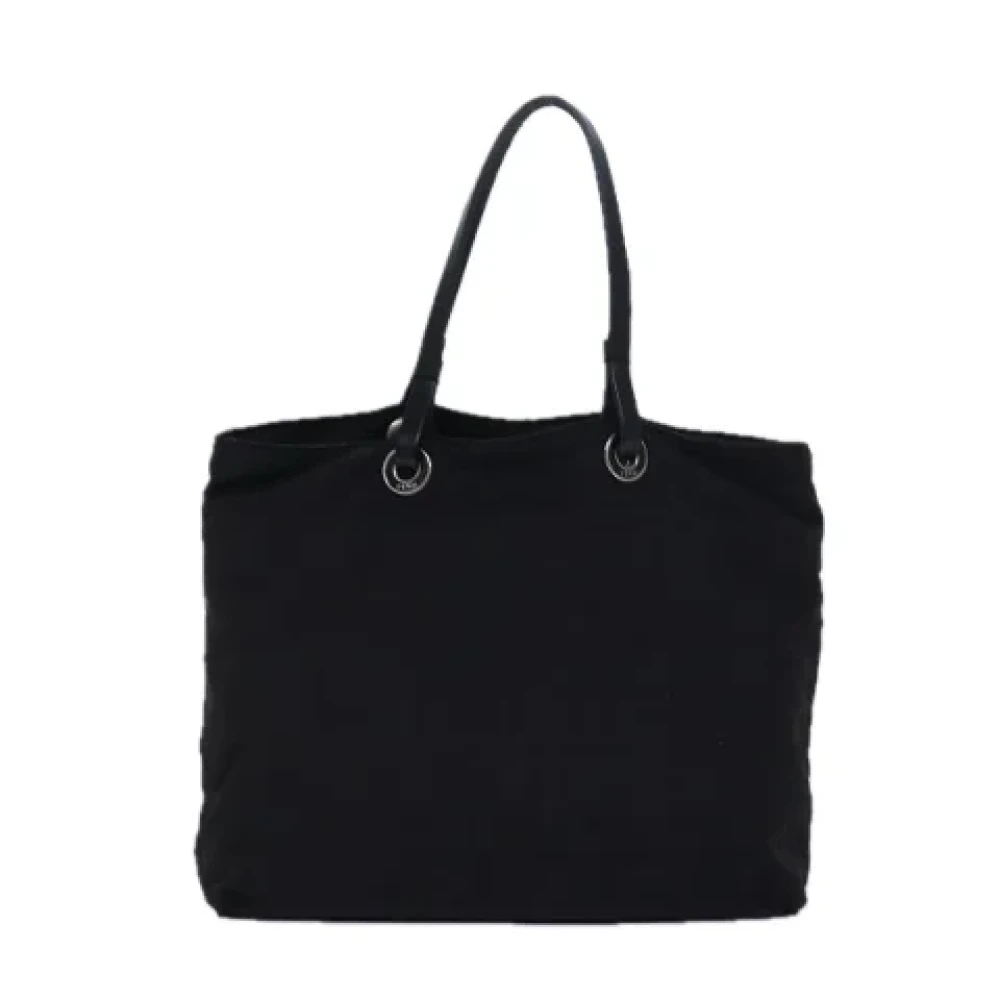 Fendi Vintage Pre-owned Canvas handbags Black Dames