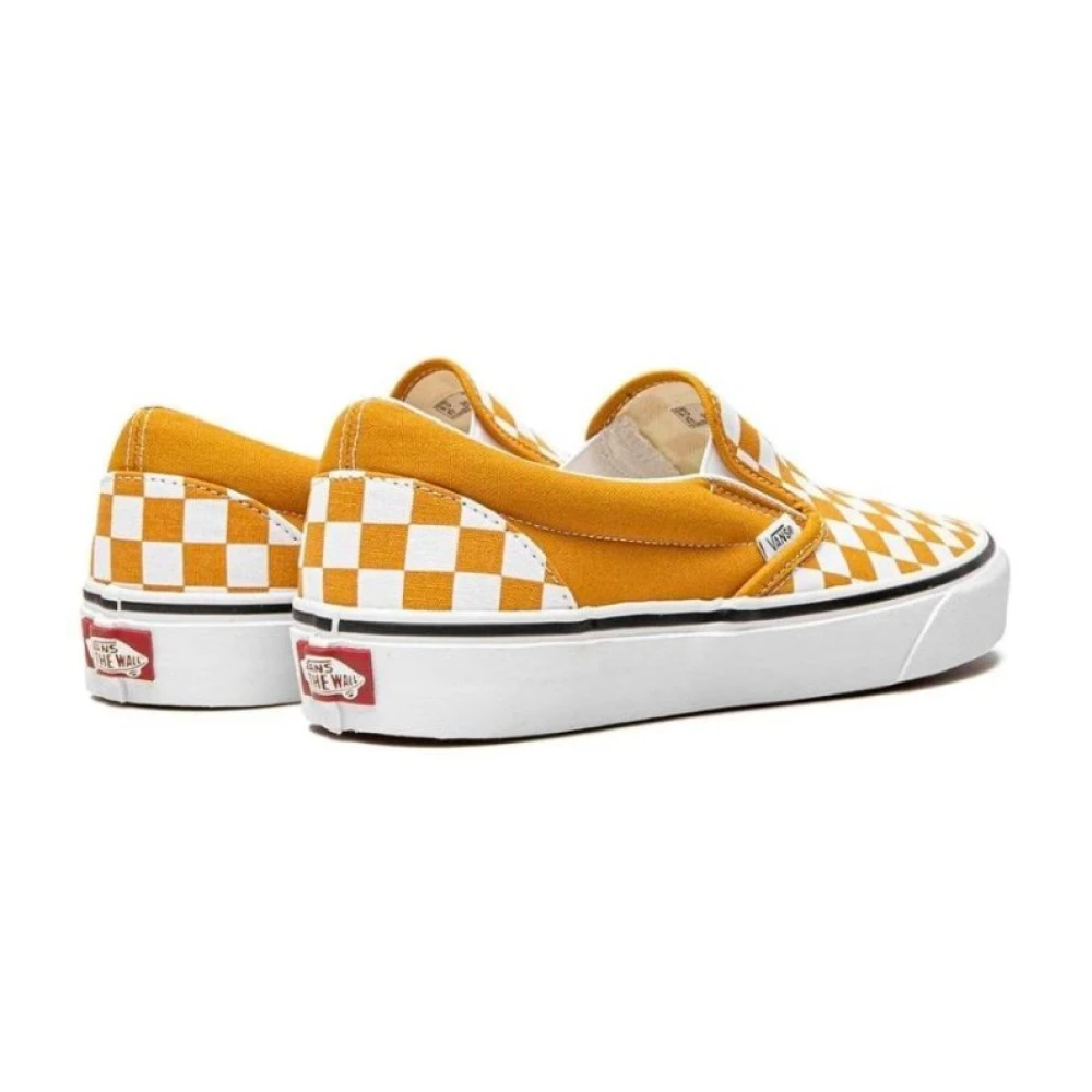 Vans Retro Checkboard Slip On Schoenen Yellow Heren