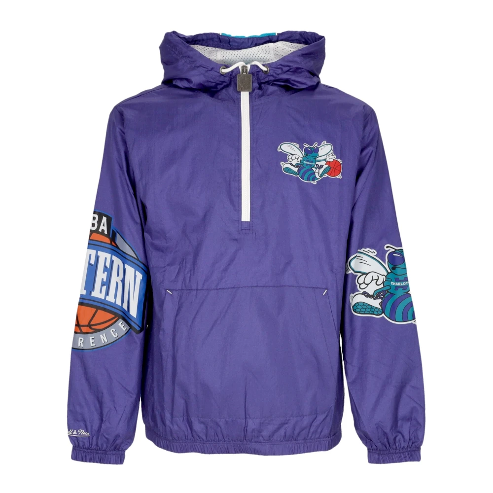 Mitchell & Ness Charlotte Hornets Windbreaker Anorak Jas Purple Heren