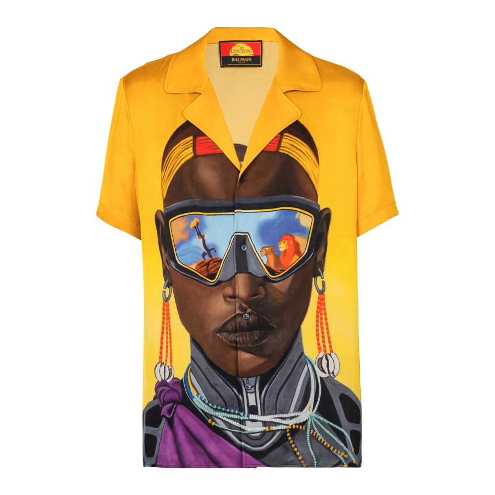 Balmain Disney x : The Lion King Satijnen pyjama met print Nika Mtwana Multicolor Heren