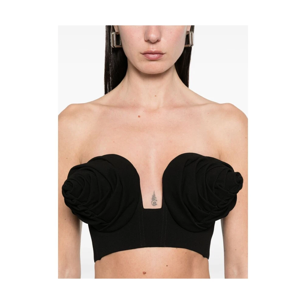 Jean Paul Gaultier Zwarte Strapless Voorgevormde Top Black Dames