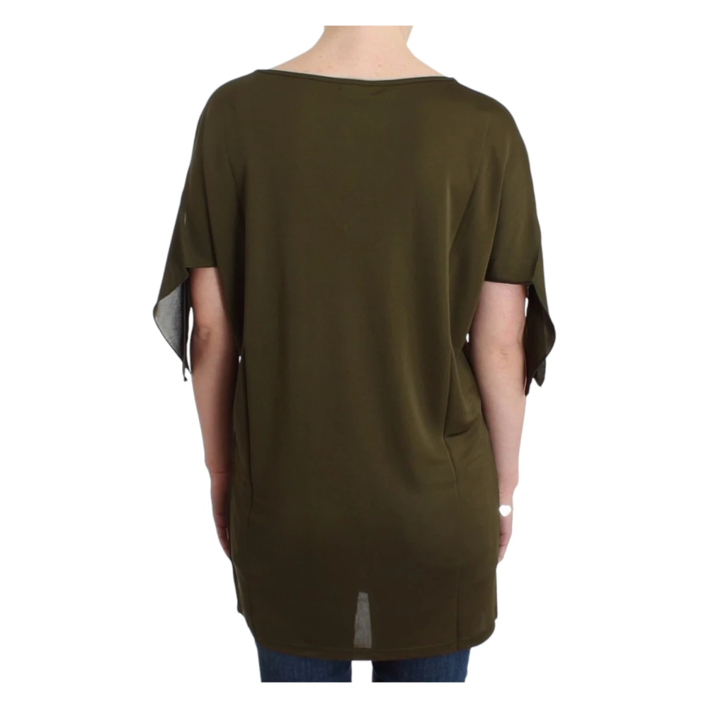John Galliano Smaragdgroene Elegante Zijden Blouse Green Dames