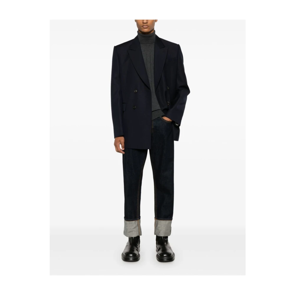 ETRO Grijze Wollen Trui met Pegasus Borduursel Gray Heren