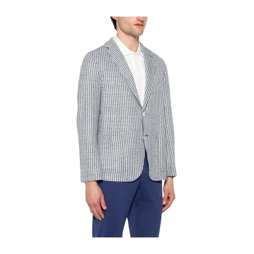 Circolo 1901 Blue Blazers, Male, L, Single-Breasted Cotton Blend Jacket