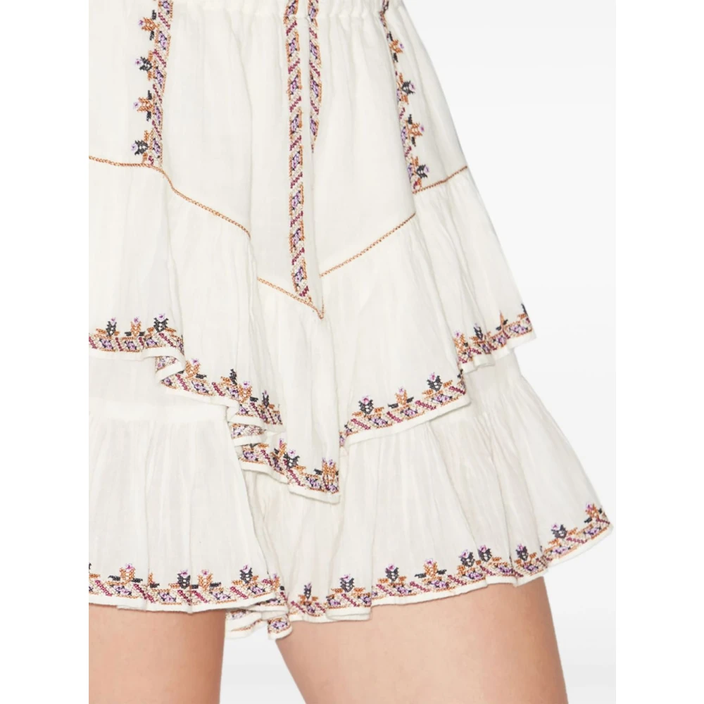 Isabel Marant Étoile Denim shorts met een moderne twist White Dames