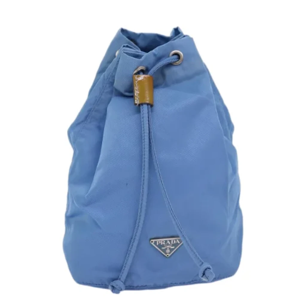 Prada Vintage Pre-owned Nylon pouches Blue Dames