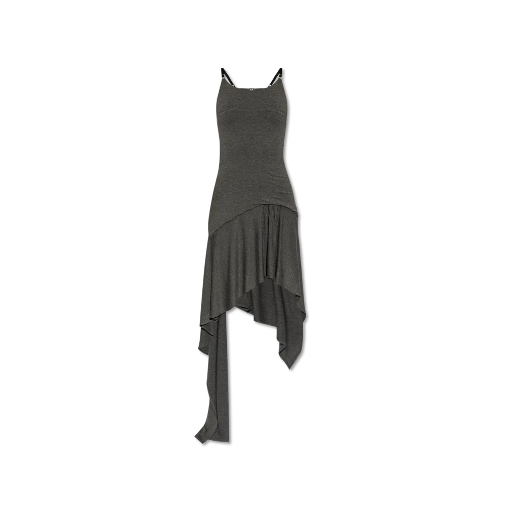 The Attico Jurk met open rug Gray Dames