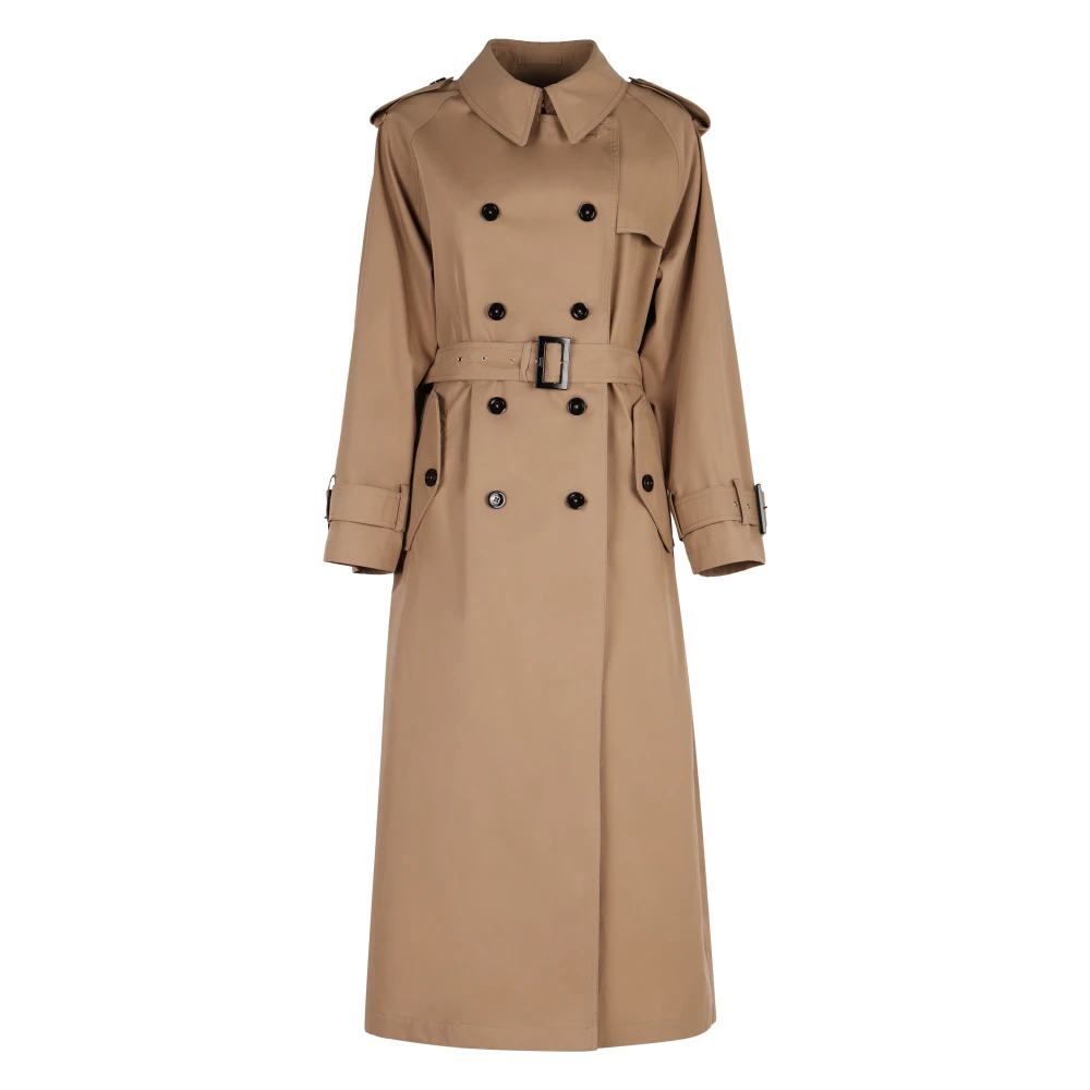 Herno Klassieke Katoenen Trenchcoat Beige Dames