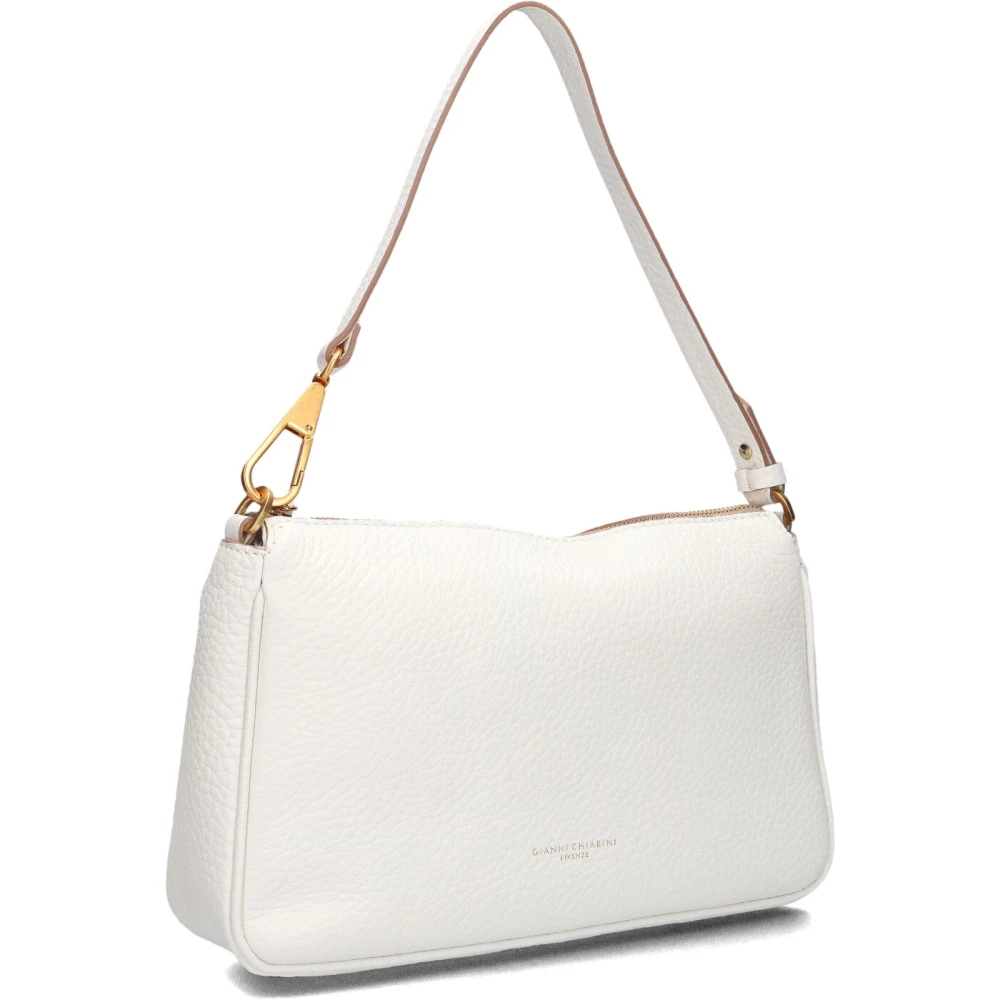 Gianni Chiarini Witte Leren Schoudertas Brooke White Dames