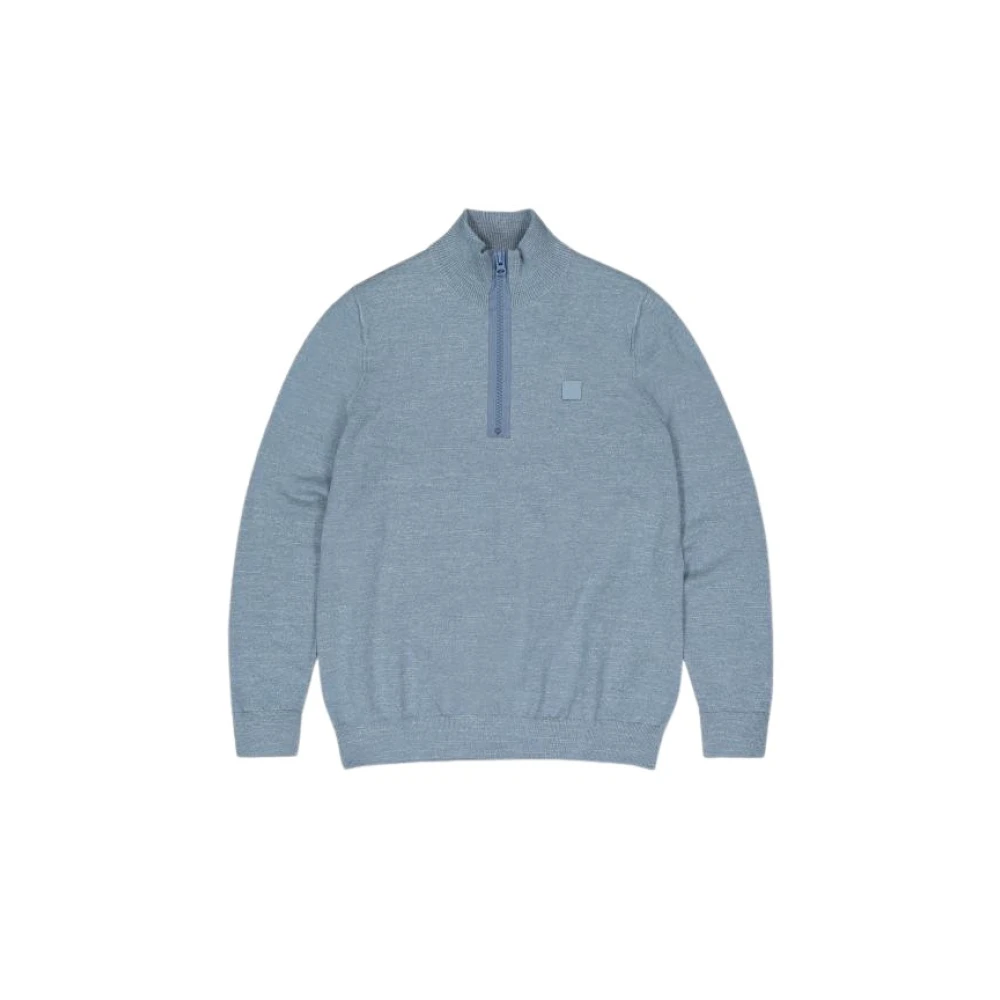 Butcher of Blue Stijlvolle Half Zip Herentrui Blue Heren