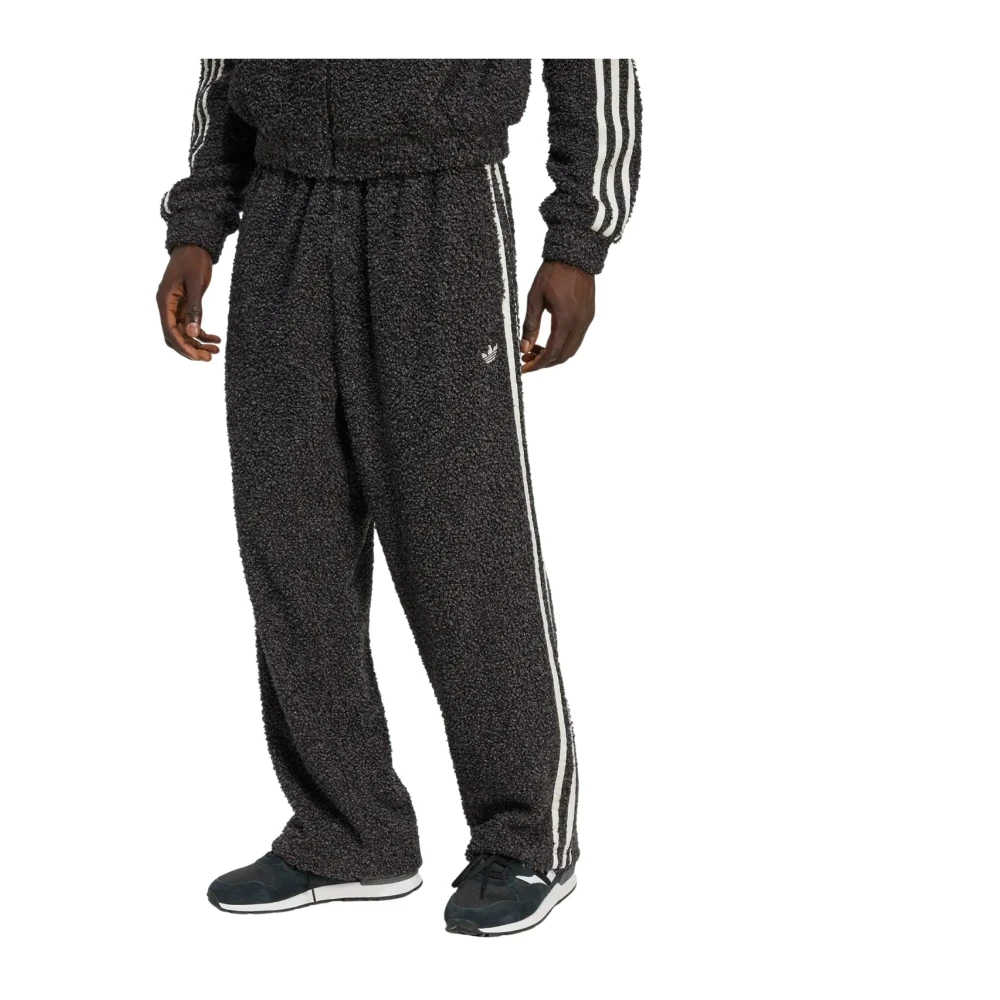 Adidas Men's Black Boucle Firebird Track Trousers - Training Trousers & Tights - M - Sport