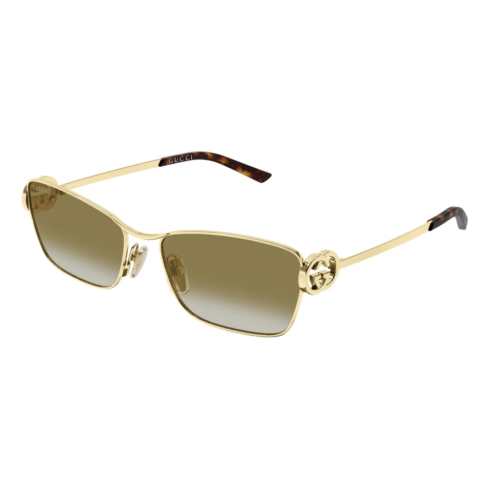Gucci Women's Yellow Sunglasses, 58 Mm, Rectangular Frame Sunglasses