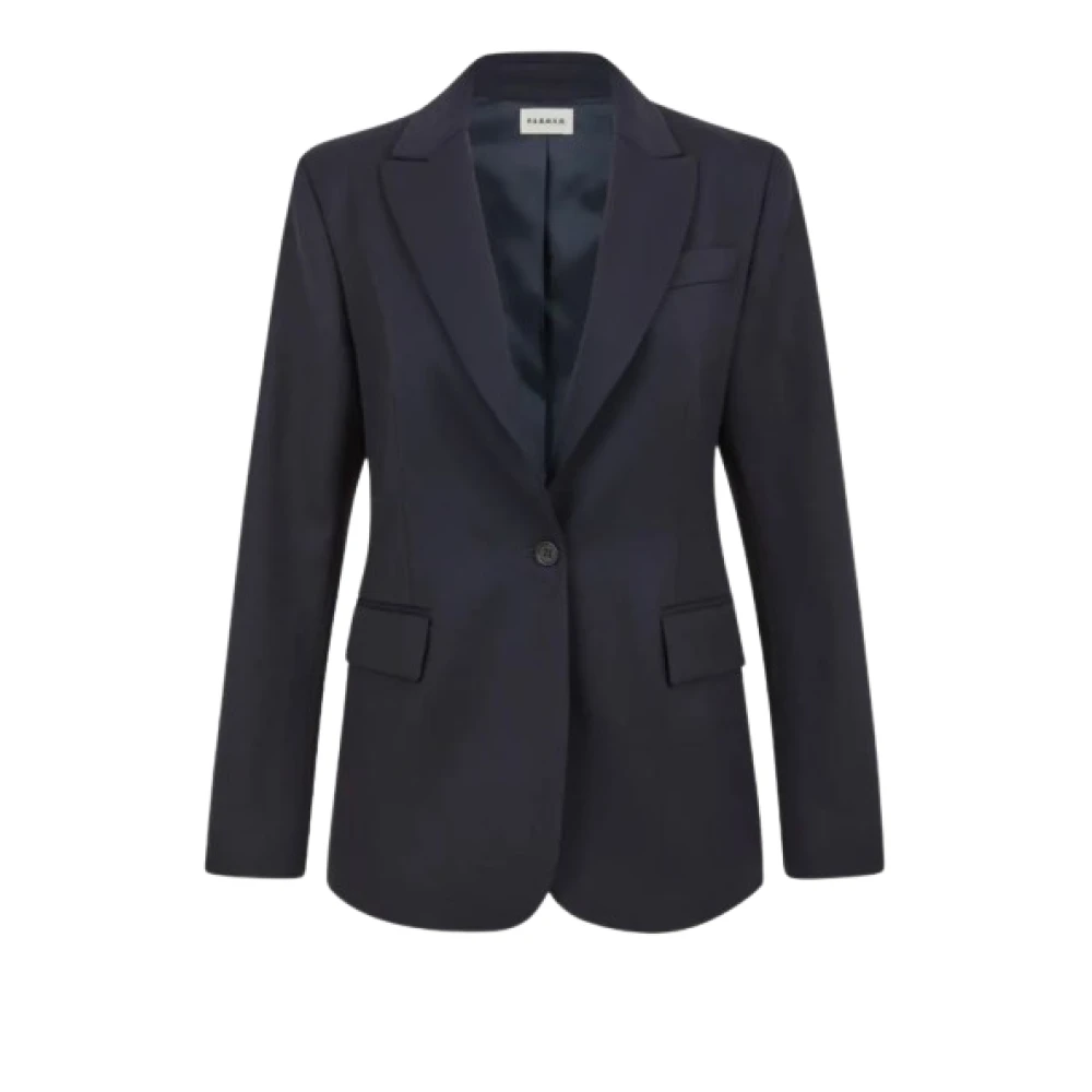 P.a.r.o.s.h. Getailleerde blazer in stretchwol Blue Dames