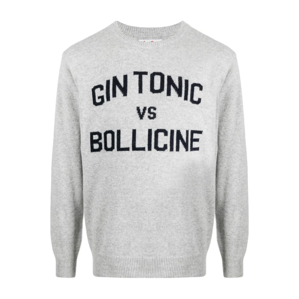 MC2 Saint Barth Grijze Sweater met Gin Tonic VS Bollicine Design Gray Heren