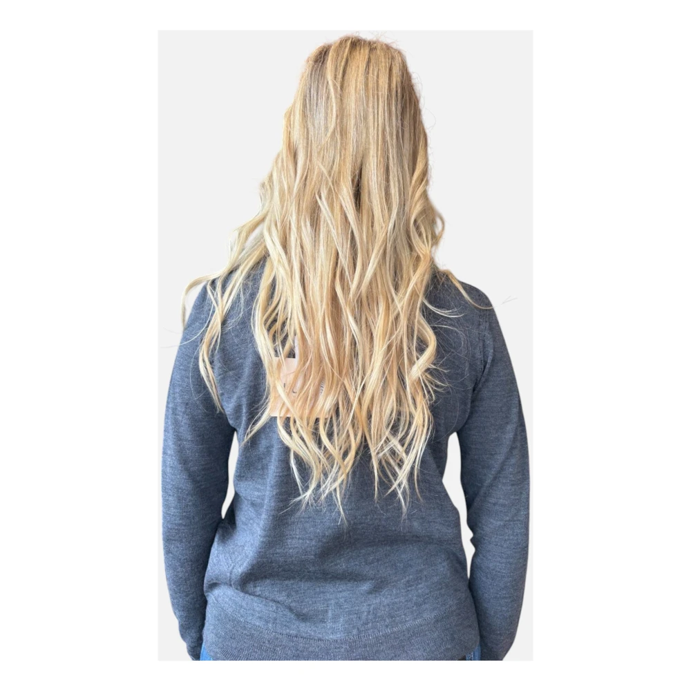 Liu Jo Merino Woltrui met Geribbelde Manchetten Gray Dames