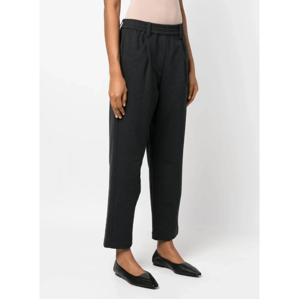 BRUNELLO CUCINELLI Zwarte Straight Leg Broek Black Dames