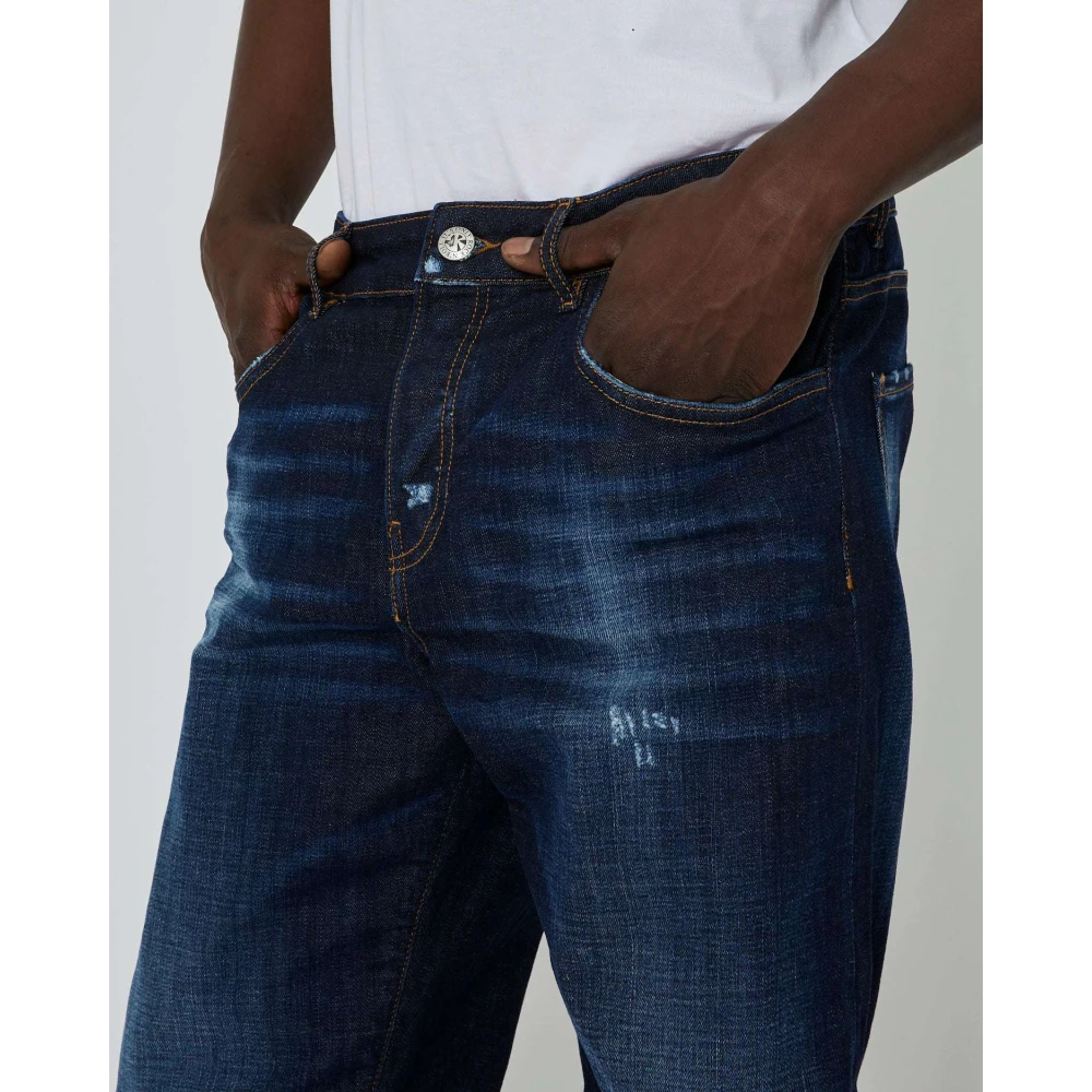 John Richmond Straight Jeans Blue Heren