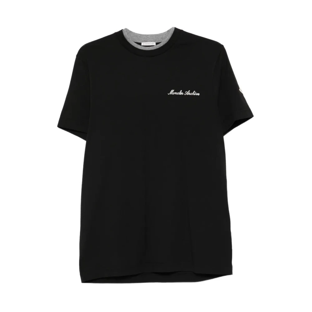 Moncler Black Ss T-Shirt - Male - T-Shirts - L - Tops