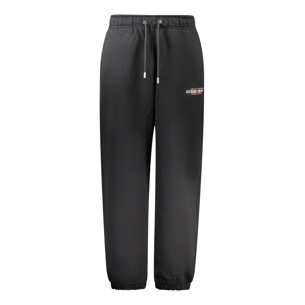 Guess Zwarte Logo Voor Trekkoord Broek Black Heren