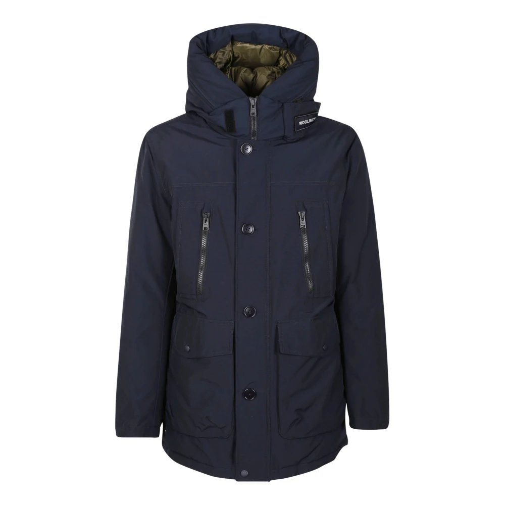 Woolrich Arctic Parka i Melton Blue Blue, Herr