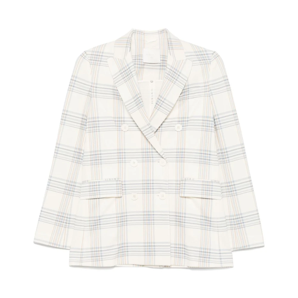 Circolo 1901 Women's Multicolor Blazers, Xs, Clear Blue Double-Breasted Jacket