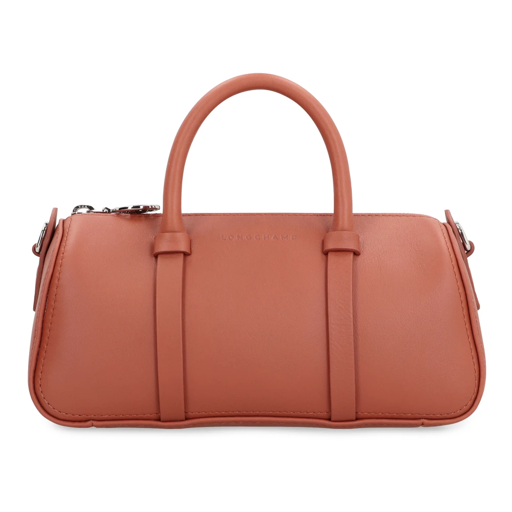 Longchamp Leren handtas met afneembare band Brown Dames