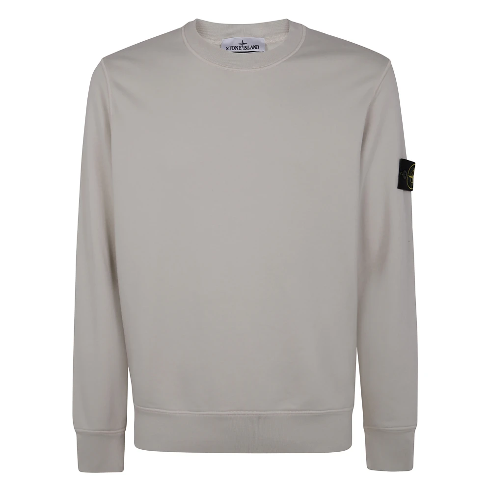 Stone Island Casual Katoenen Sweatshirt voor Mannen Beige Heren