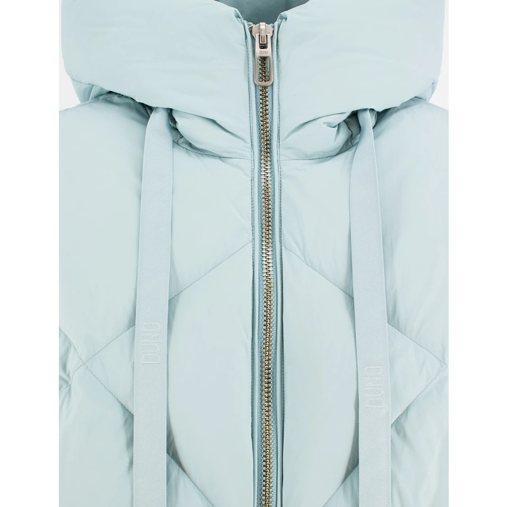 Duno Geometrisch Gewatteerd Donsjack Green Dames