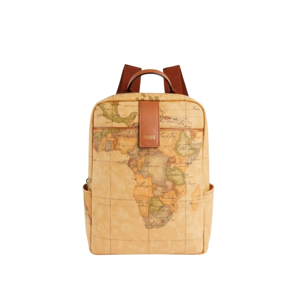 Alviero Martini 1a Classe Geo Classic Natuurlijke Computer Rugzak Beige Heren