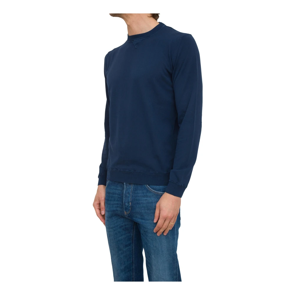 Eleventy Blauwe Ronde Hals Trui Blue Heren