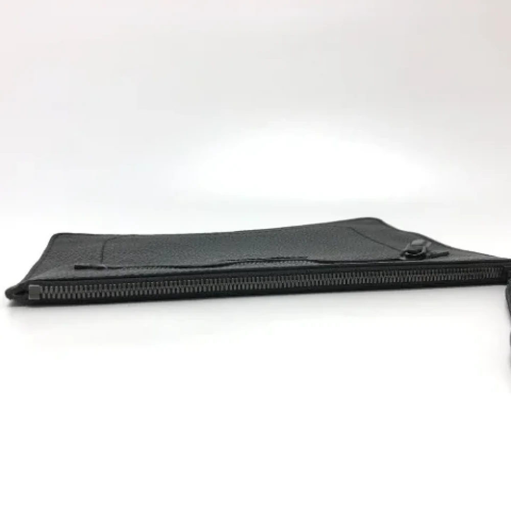Salvatore Ferragamo Pre-owned Leather clutches Black Heren