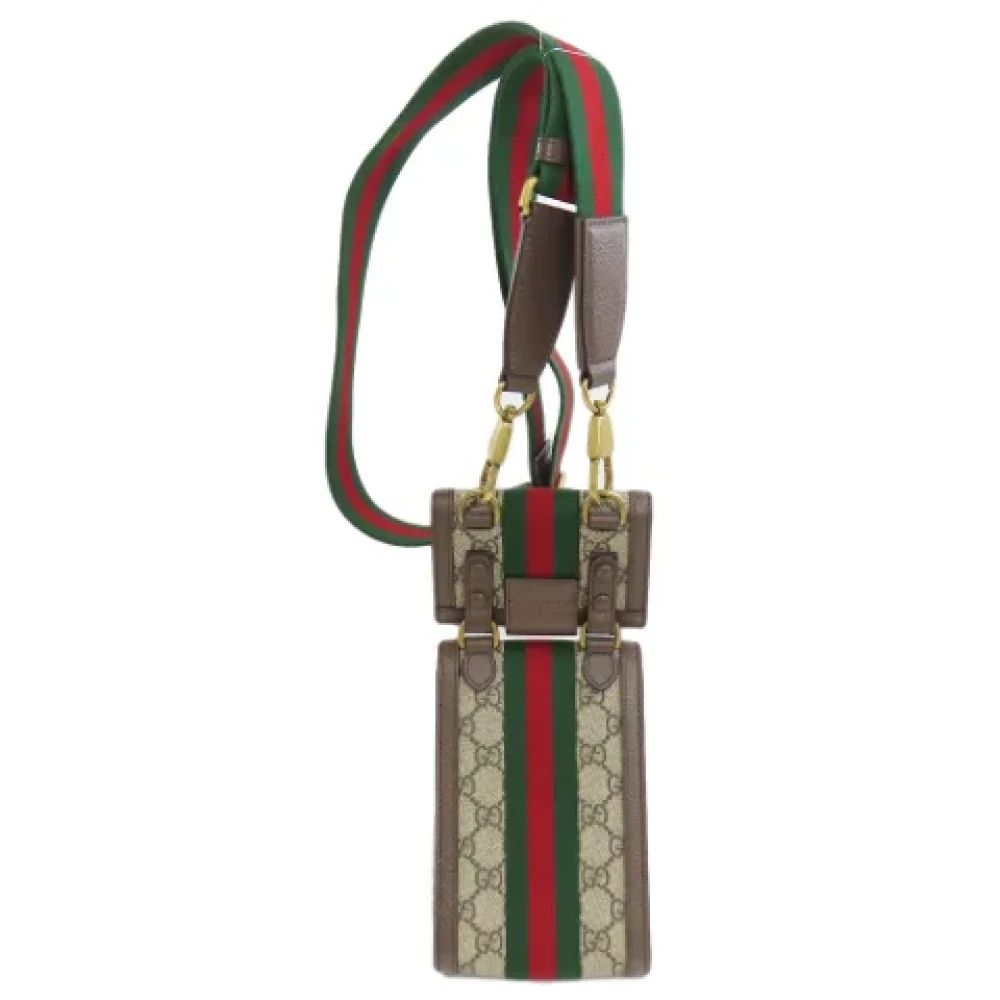Gucci Vintage Pre-owned Fabric gucci-bags Beige Dames