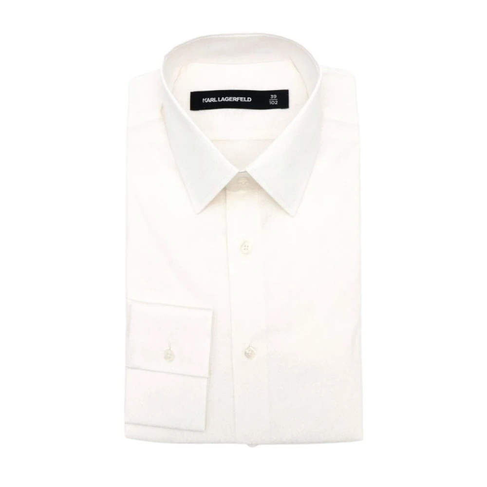 Karl Lagerfeld White Formal Shirts, Male, L, Formal Shirt