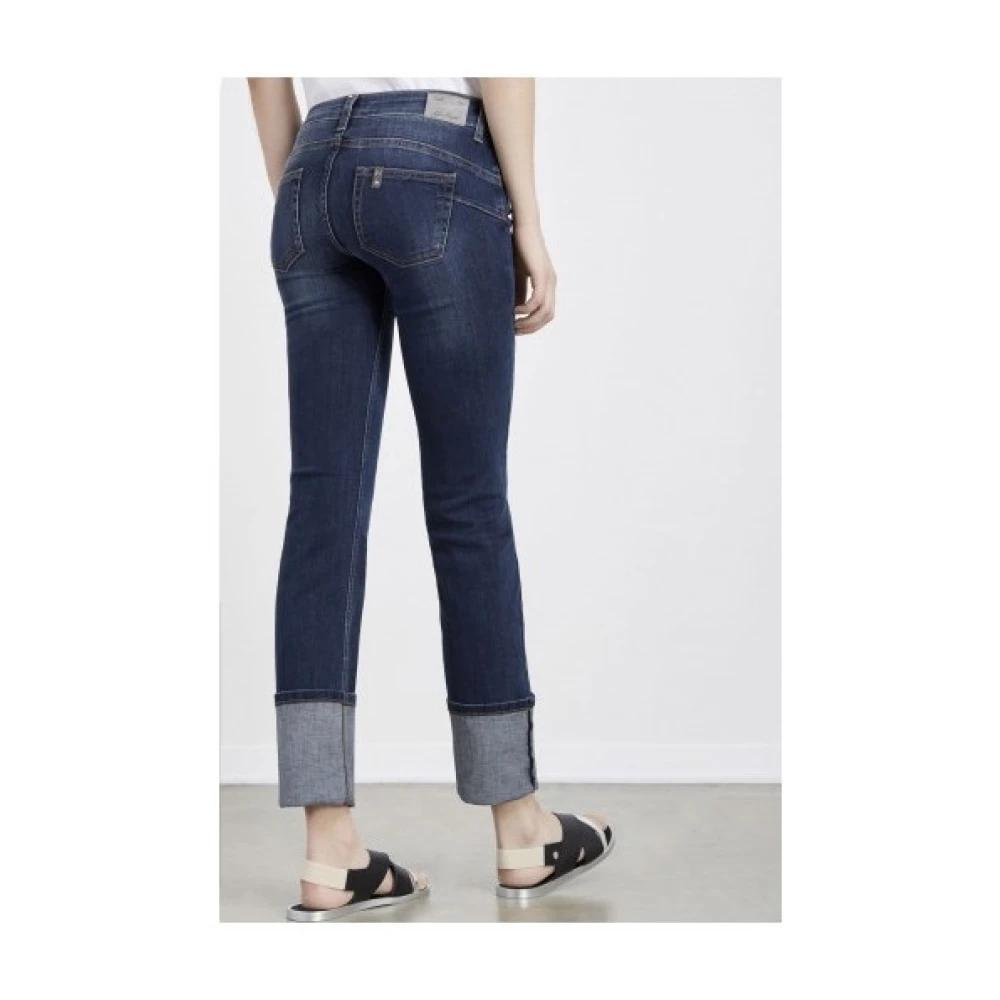 Liu Jo Denim Bottom Up Jeans Blauw Blue Dames