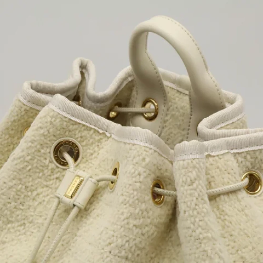 Chanel Vintage Pre-owned Fabric chanel-bags Beige Dames