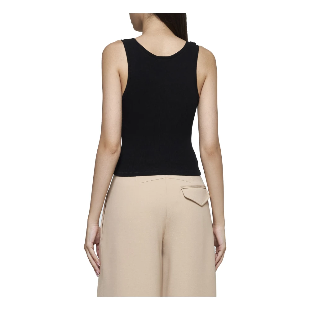 Wardrobe.nyc Zwarte Geribbelde Tanktop Black Dames