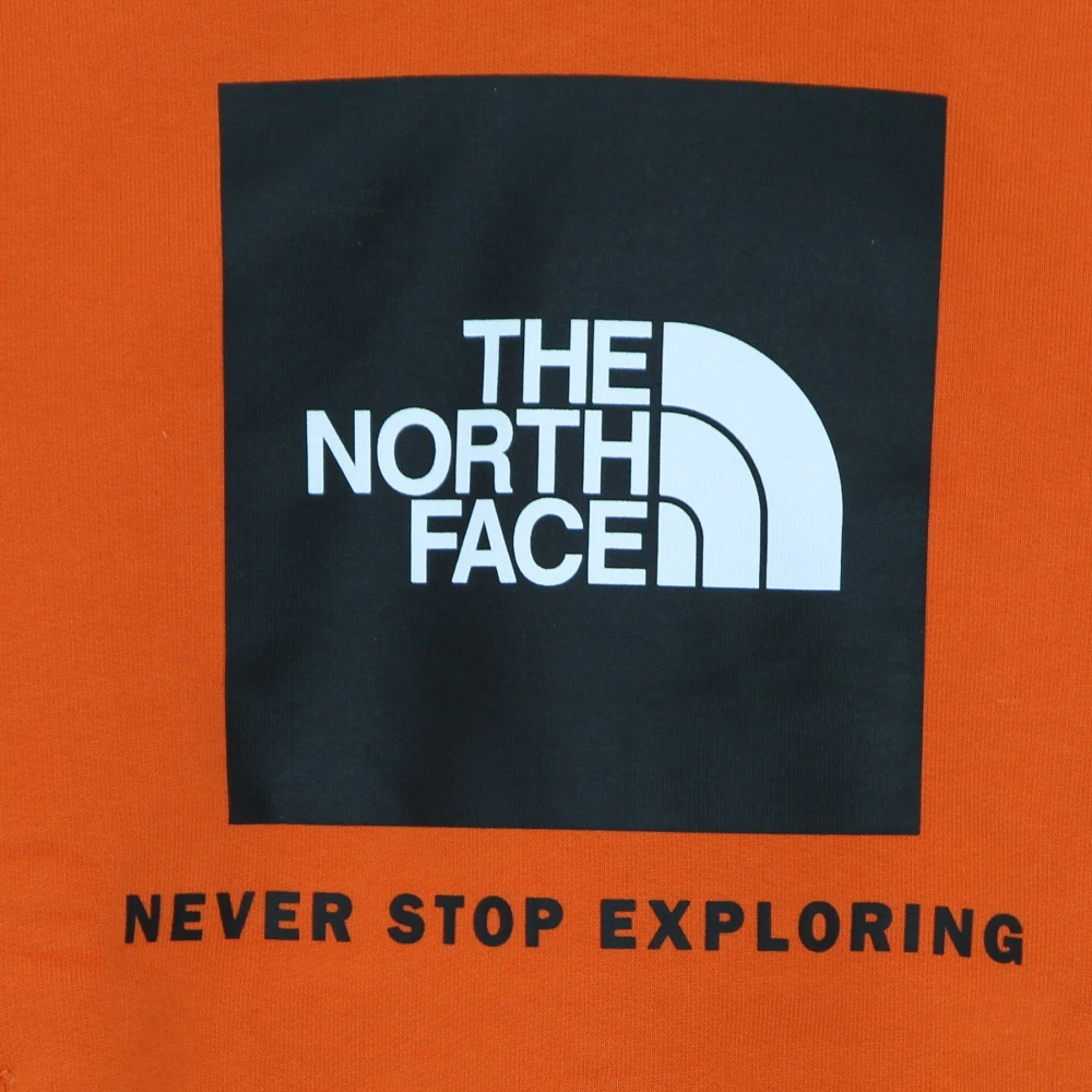The North Face Rood Oranje Box Pullover Hoodie Orange Heren