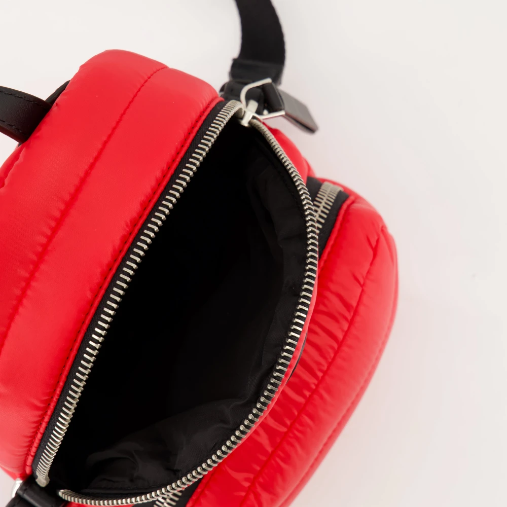 Moncler Rode Waterdichte Nylon Schoudertas Red Dames