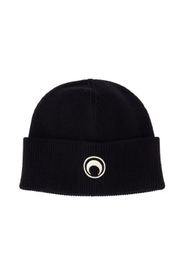 Svart Ull Beanie Mössa