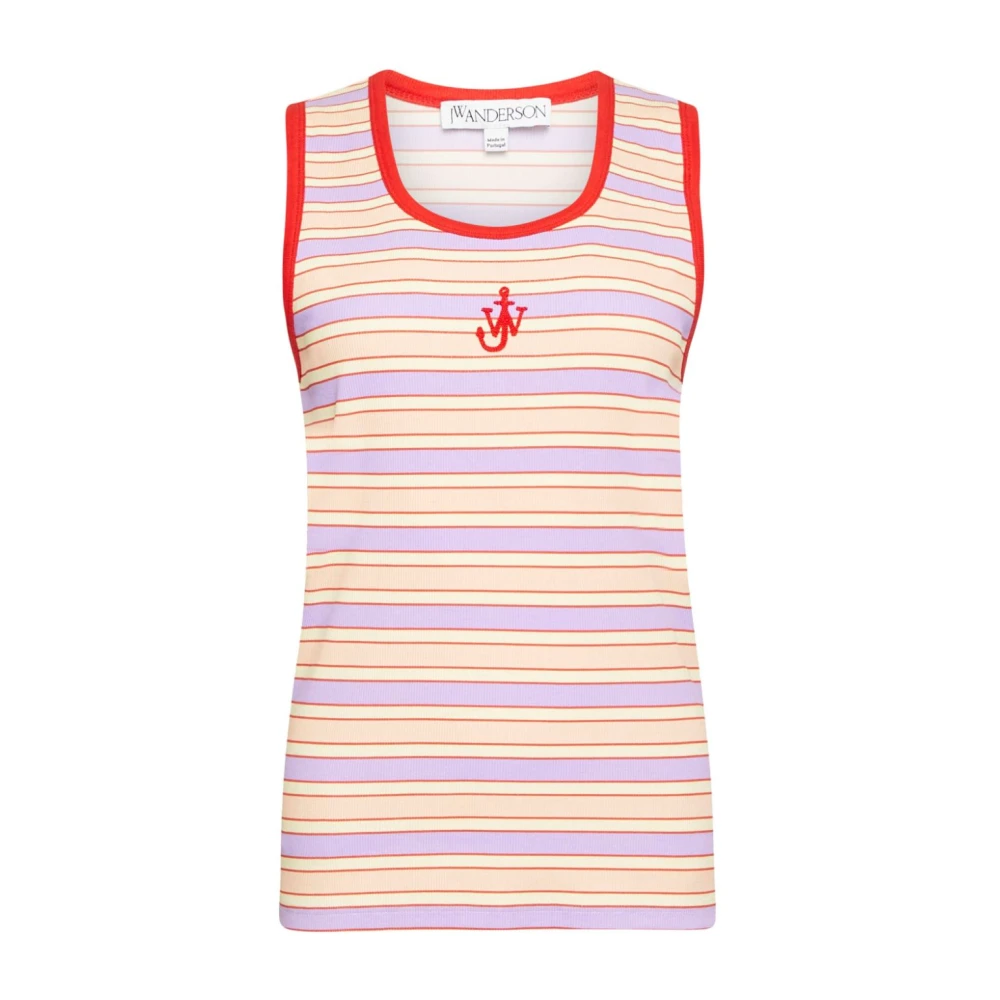 JW Anderson Gestreepte Mouwloze Top met Scoop Hals Multicolor Dames