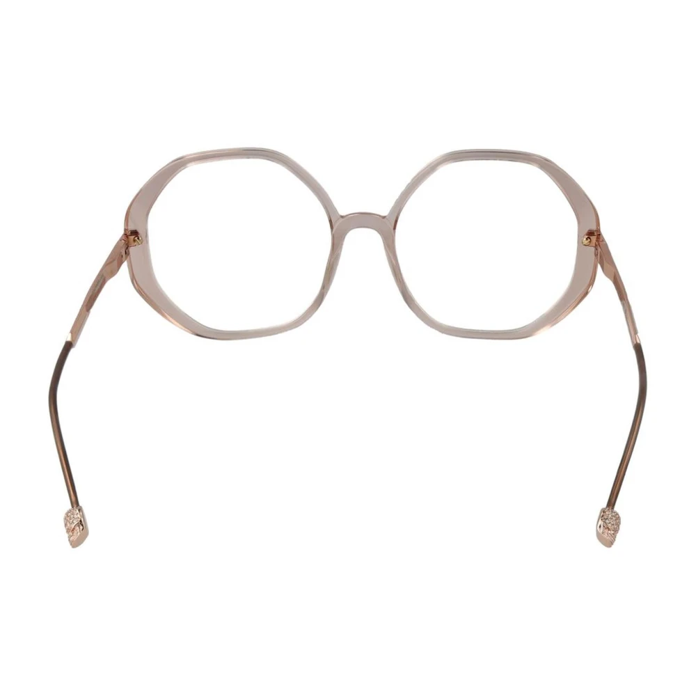 Philipp Plein Roze ronde optische monturen met plastic lenzen Pink Dames