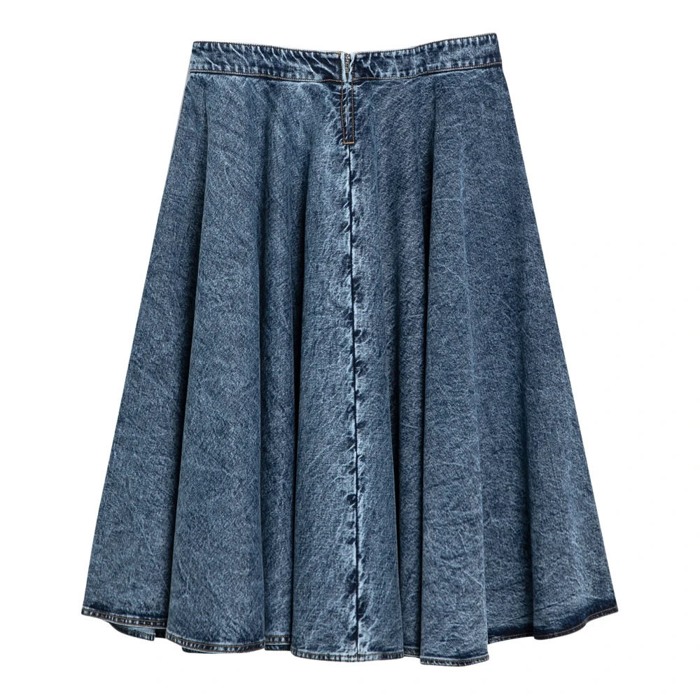 Alaïa Geplooide rok in trendy stijl Blue Dames