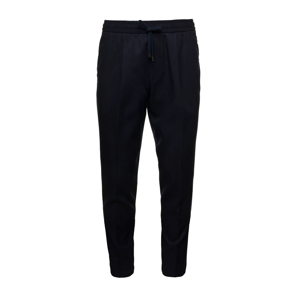 Jacob Cohën Blauwe Wol Elastische Taille Broek Blue Heren