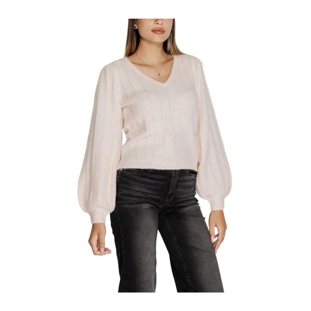 Guess V-hals gebreide trui Pink Dames