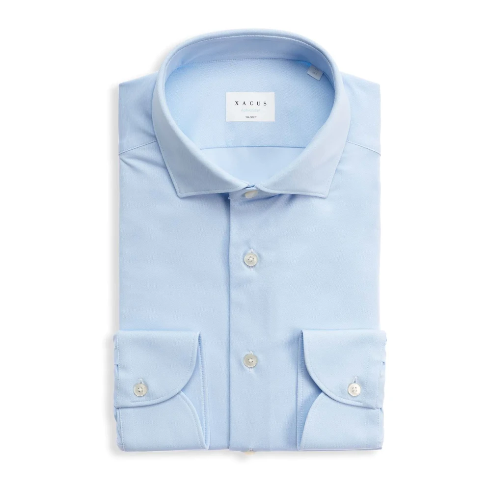 Xacus Blue French Collar Oxford Shirt Tailor Fit - Male - Formal Shirts - 6XL - Shirts