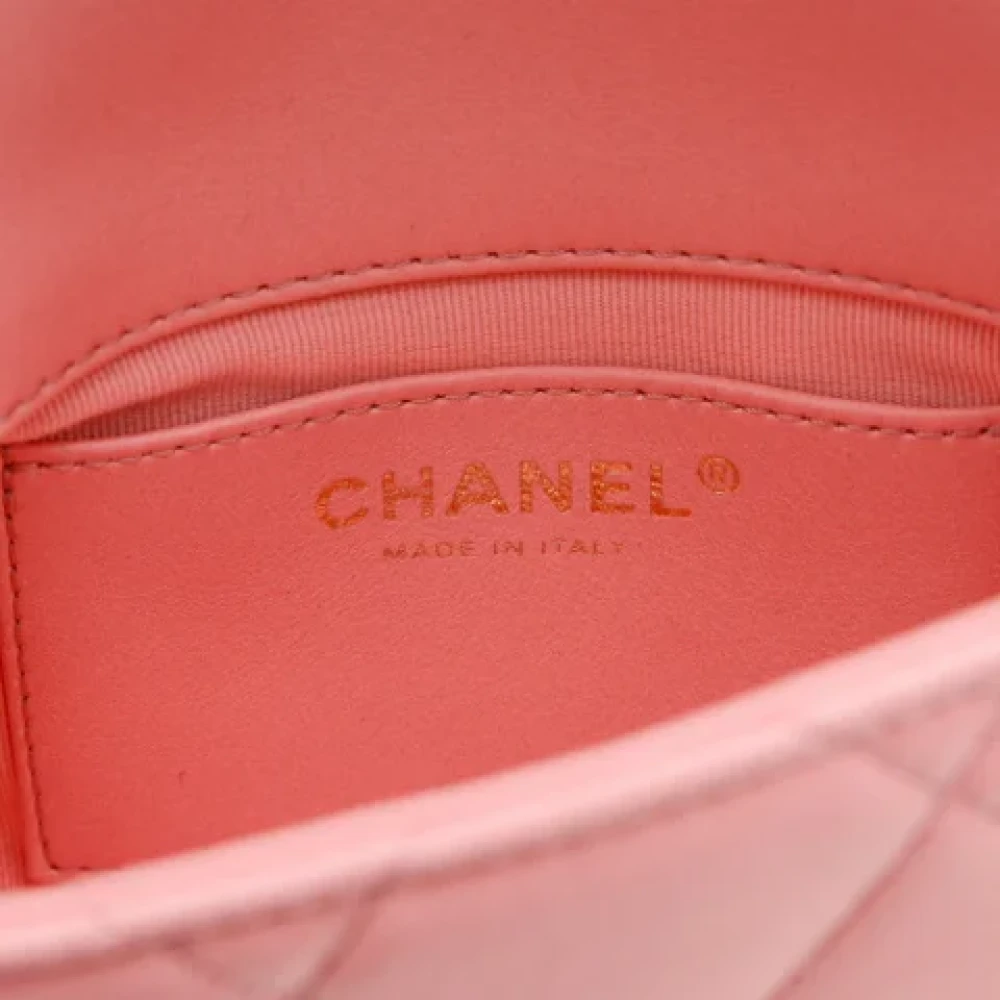 Chanel Vintage Pre-owned Leather chanel-bags Pink Dames