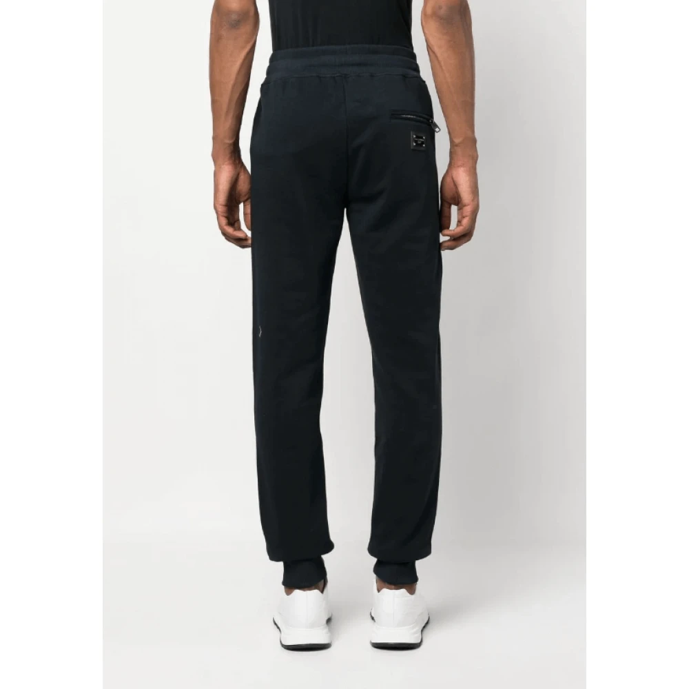 Dolce & Gabbana Navy Blauwe Trekkoord Trainingsbroek Blue Heren