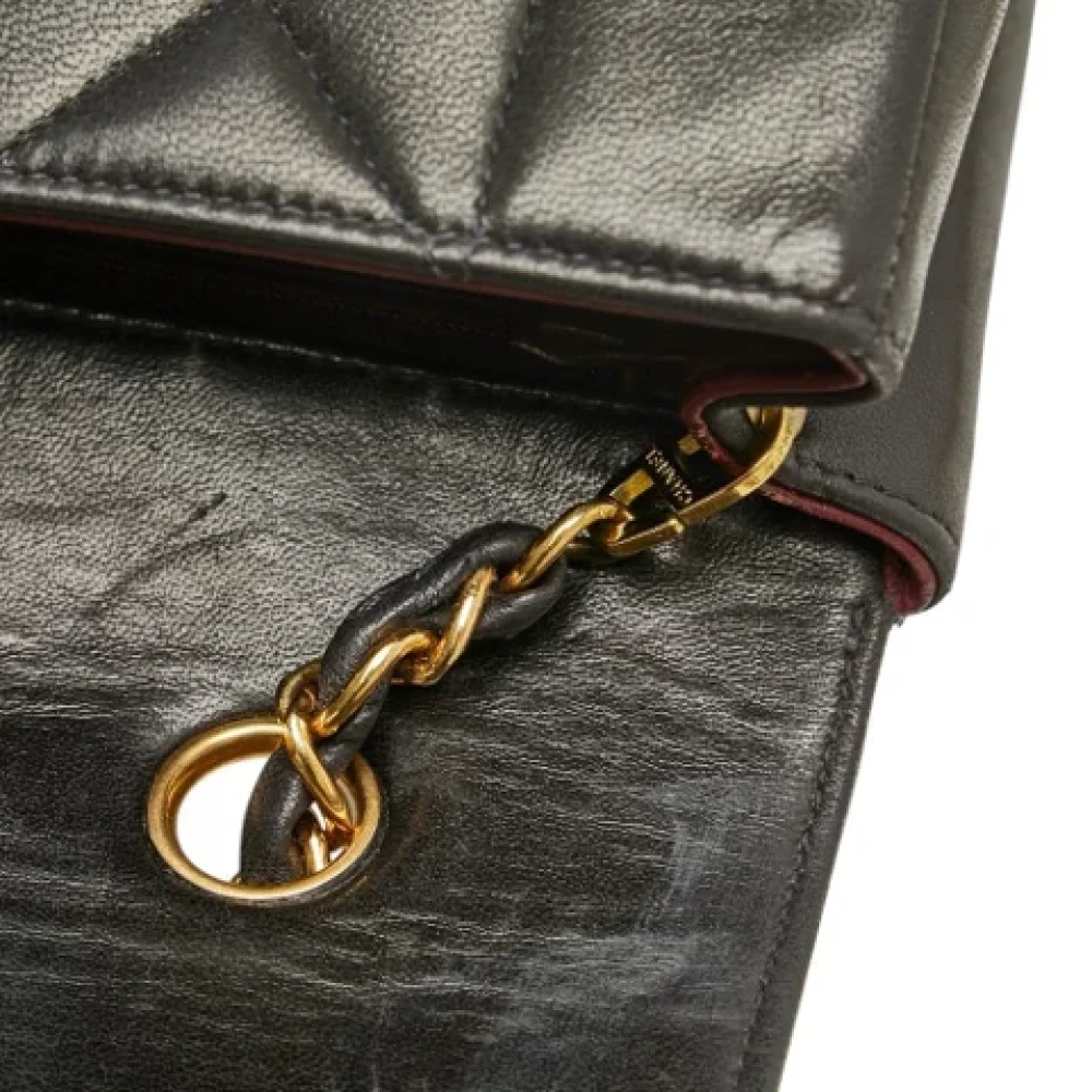 Chanel Vintage Pre-owned Leather shoulder-bags Black Dames