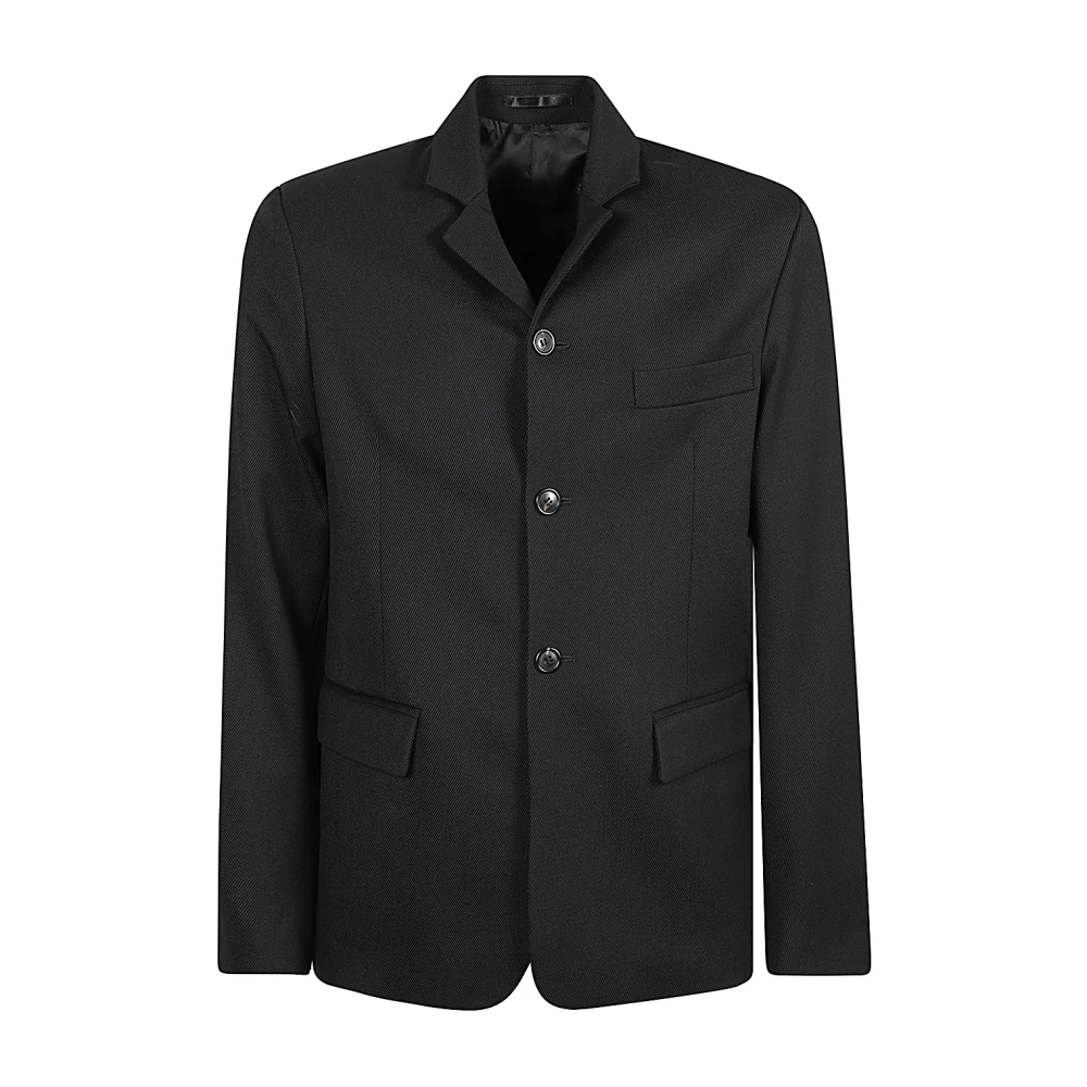 Mauro Grifoni Zwarte wollen jas 3 knopen Black Heren