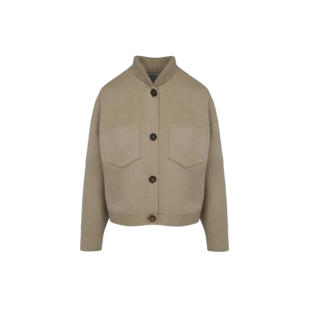 Lorena Antoniazzi Stijlvolle Wollen Jas voor Vrouwen Beige Dames
